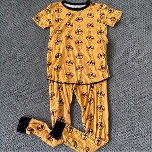 Rowdy Sprout Yellow AC/DC Pajama Set